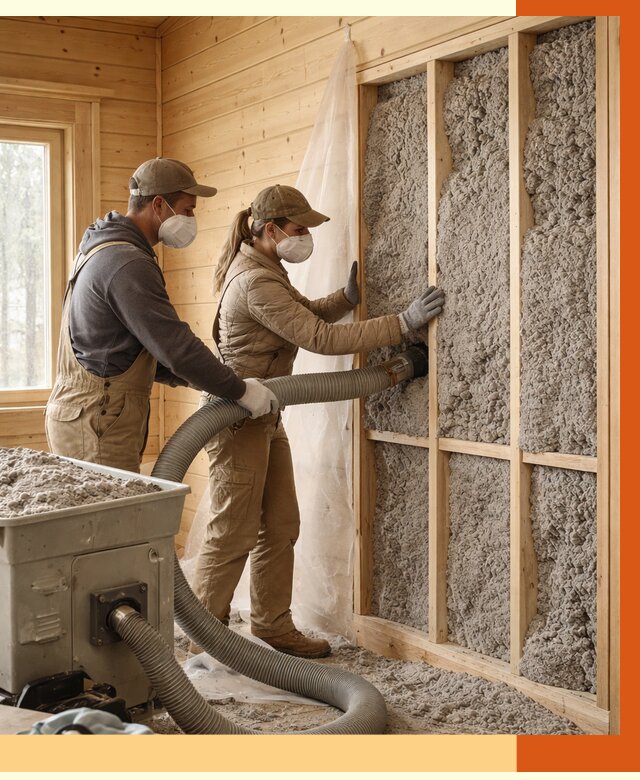 Утепление дачного дома эковатой в Малгобеке от 1496 руб./м2 — комплексно, ТепломастерМлг