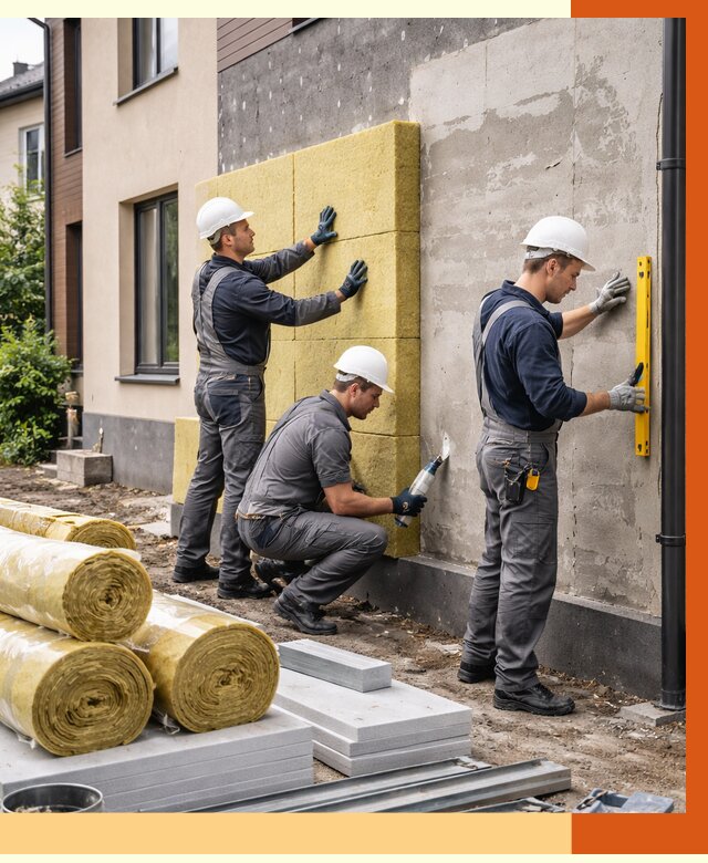 Утепление таунхауса в Малгобеке от 7429 руб/м2 — комплекс под ключ | ТепломастерМлг