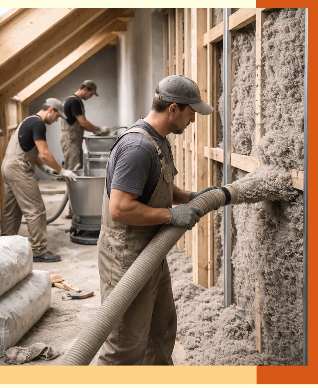 Утепление таунхауса эковатой в Малгобеке от 2270 руб./м² — монтаж и задувка | ТепломастерМлг