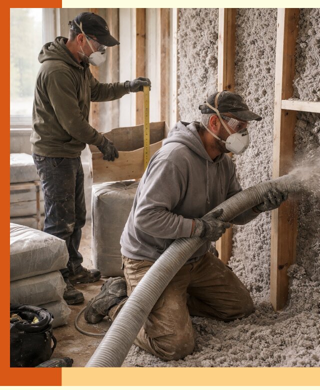 Утепление таунхауса эковатой в Малгобеке для максимально теплых стен