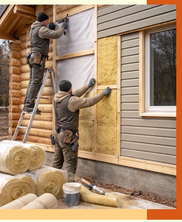 Утепление деревянного дома в Малгобеке от 6397 руб./м2 — заказать работы | ТепломастерМлг