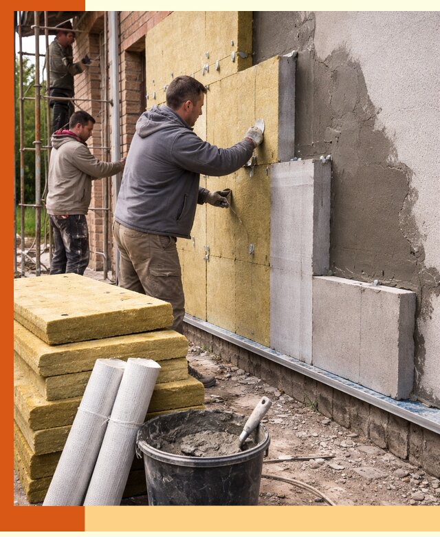 Утепление кирпичного дома под ключ в Малгобеке