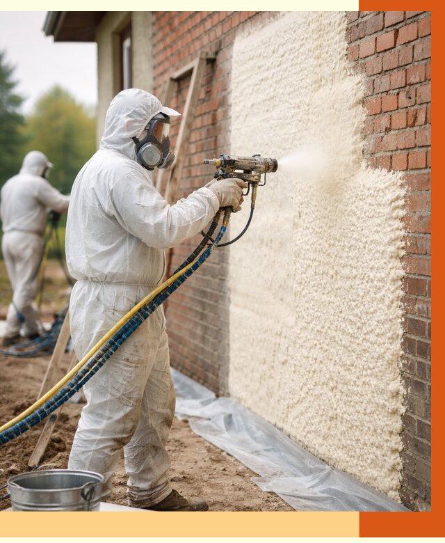 Утепление кирпичного дома ППУ в Малгобеке под ключ от 6707 руб. | ТепломастерМлг