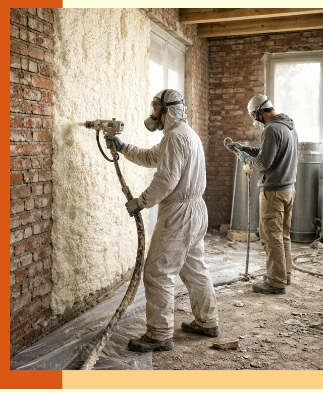 Утепление кирпичного дома пенополиуретаном в Малгобеке