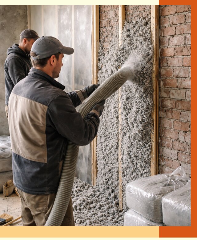 Утепление кирпичного дома эковатой в Малгобеке от 2425 руб./м² | ТепломастерМлг