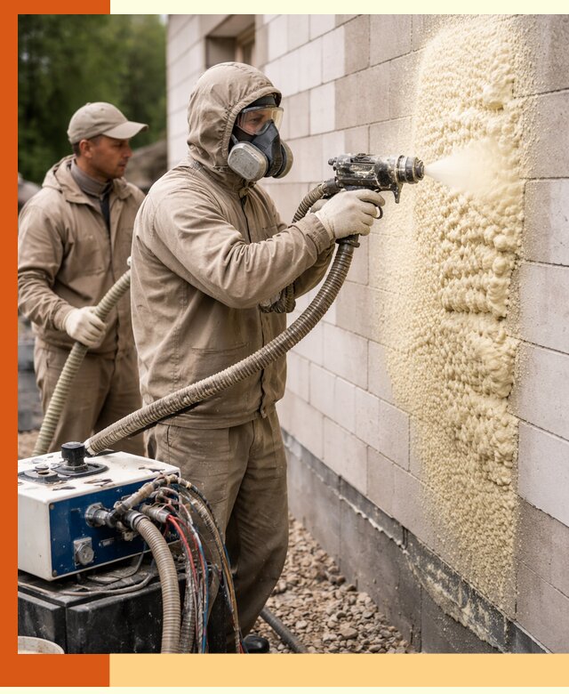 Утепление дома из газобетона ППУ в Малгобеке — надежная теплоизоляция