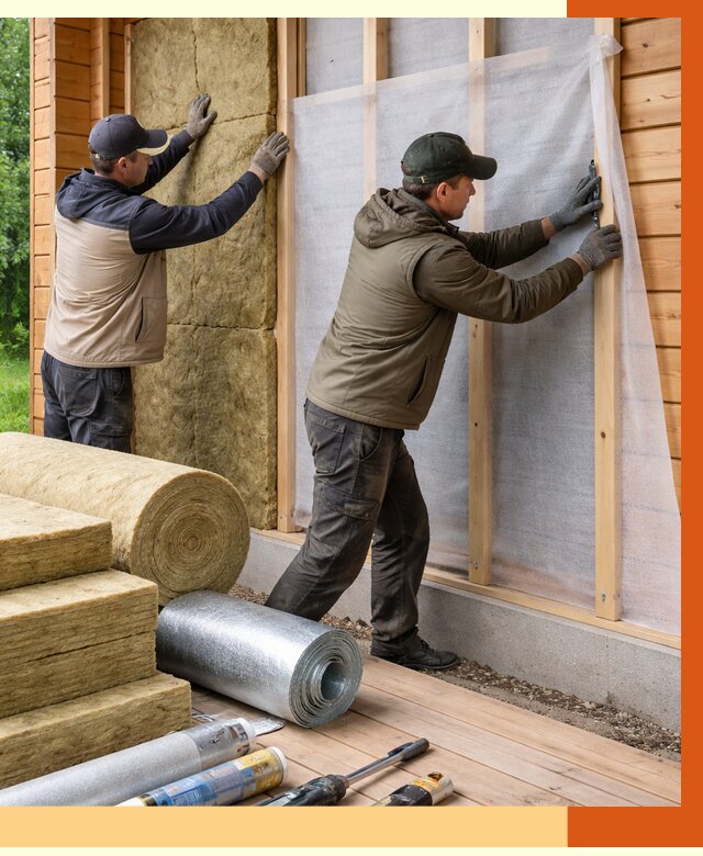 Утепление дома из двойного бруса в Малгобеке от 4953 руб./м² — ТепломастерМлг под ключ