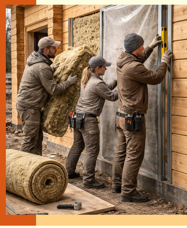 Утепление дома из двойного бруса в Малгобеке качественно и надёжно