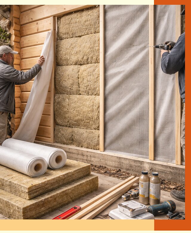 Утепление дома из минибруса в Малгобеке от 4643 руб/м2 — заказать профессионально | ТепломастерМлг