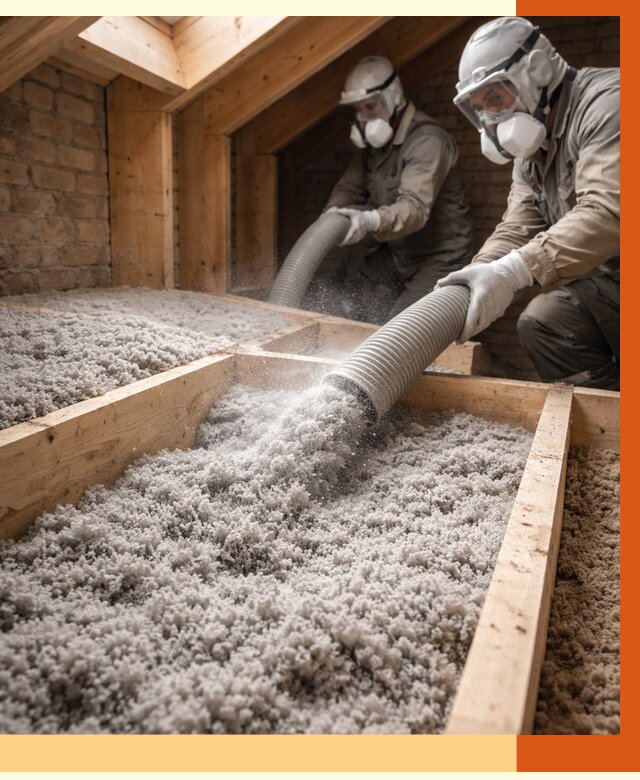 Утепление коттеджа эковатой в Малгобеке от 2580 руб./м² — комплексная задувка и монтаж | ТепломастерМлг