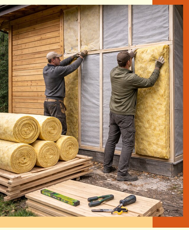 Утепление бани снаружи в Малгобеке от 87703 руб. под ключ | ТепломастерМлг