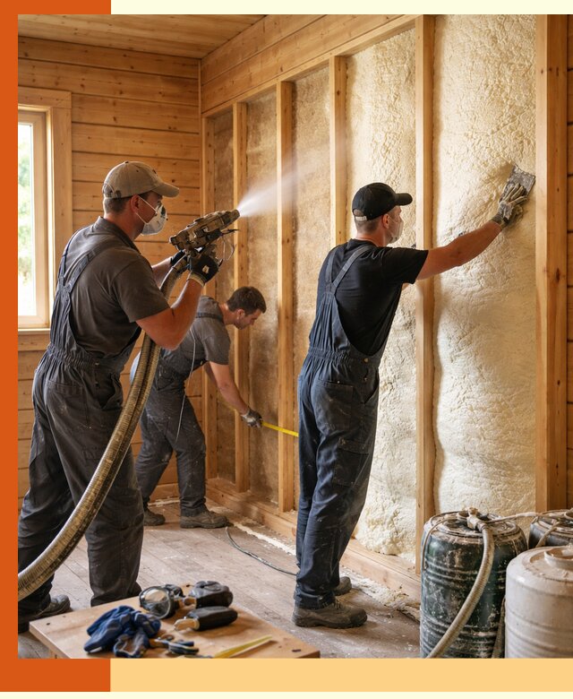 Утепление бани пенополиуретаном (ППУ) в Малгобеке