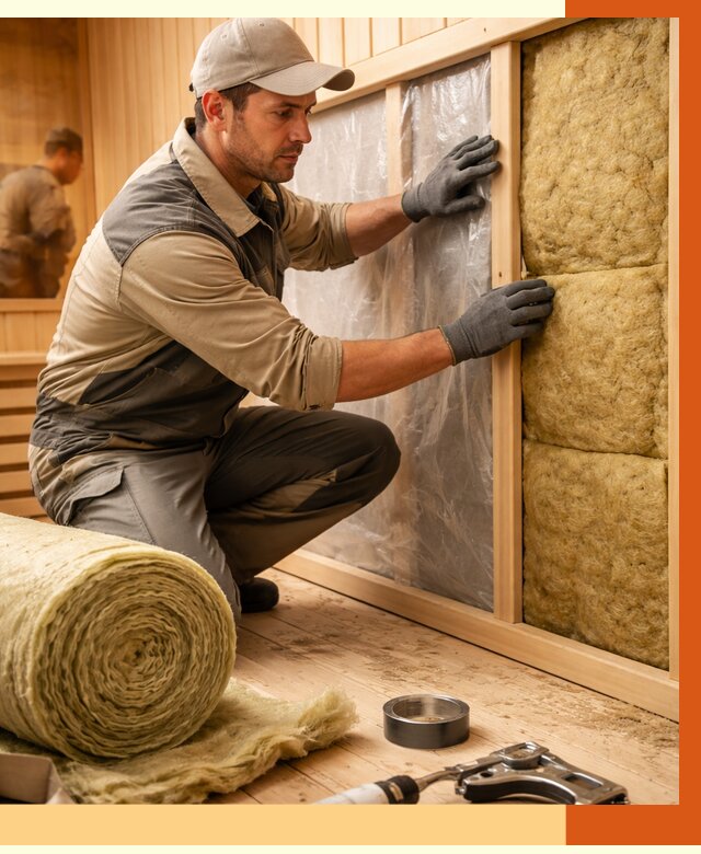 Утепление сауны изнутри в Малгобеке от 6707 руб. за м2 | ППУ, под ключ — ТепломастерМлг