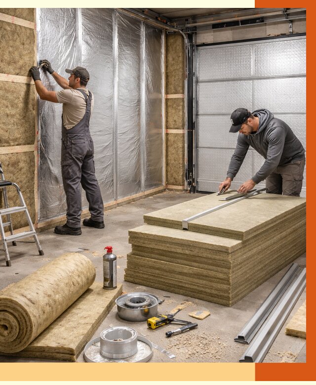 Утепление гаража в Малгобеке от 4643 руб/м2 — комплексное утепление ворот и стен | ТепломастерМлг