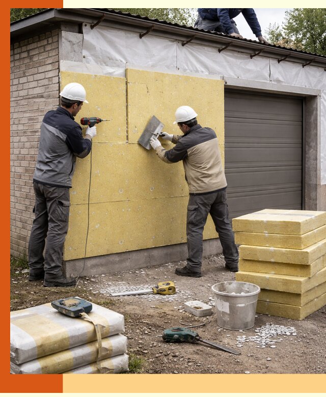 Утепление гаража снаружи в Малгобеке качественно и надёжно