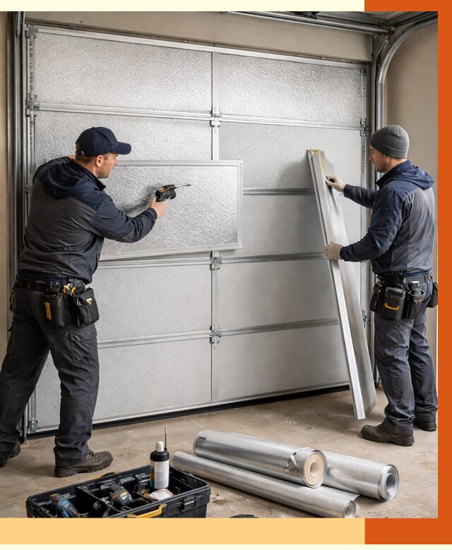 Утепление гаражных ворот в Малгобеке от 8100 руб/м2 — надежно и быстро | ТепломастерМлг