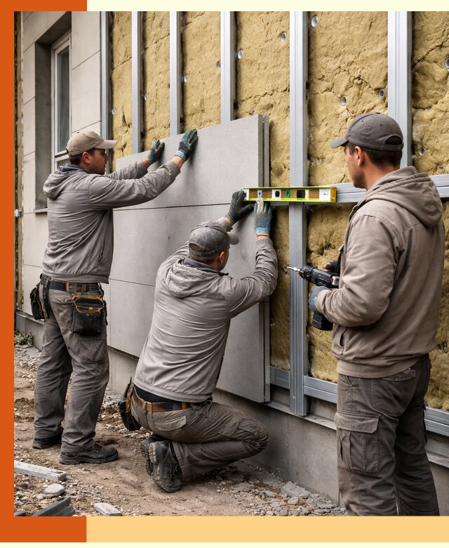 Утепление вентилируемого фасада под ключ в Малгобеке