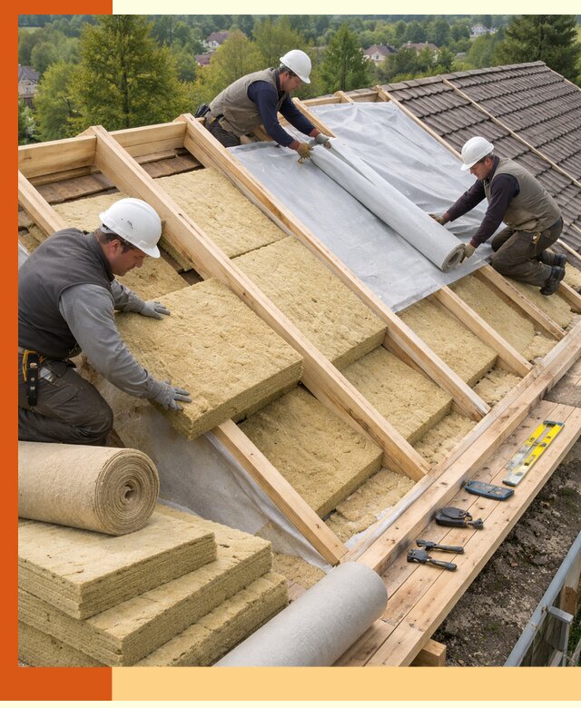 Утепление скатной крыши в Малгобеке качественно и надёжно