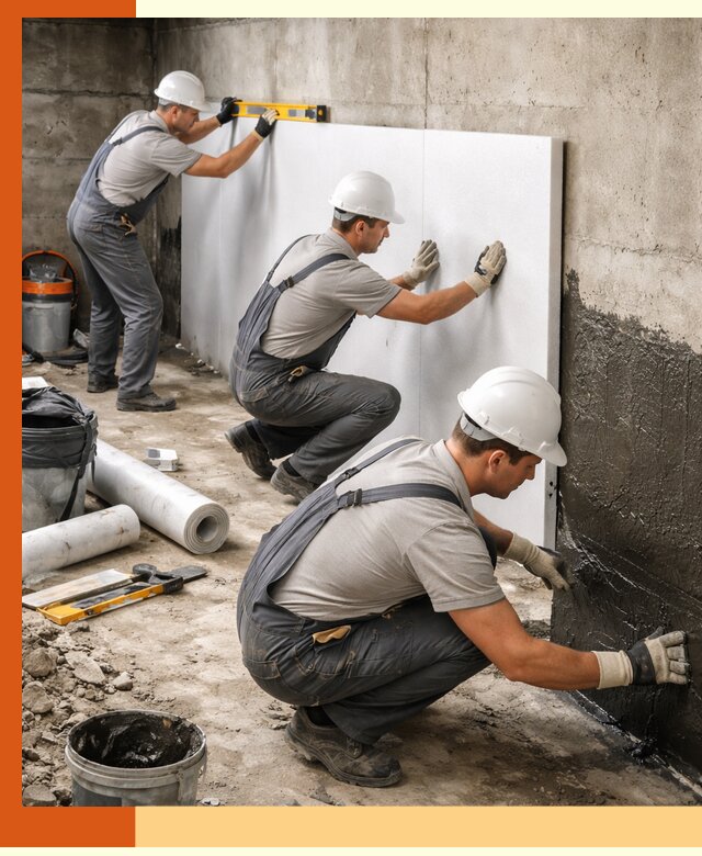 Утепление фундамента изнутри профессионально в Малгобеке