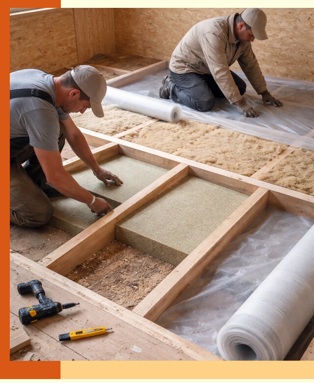 Профессиональное утепление деревянного пола в Малгобеке