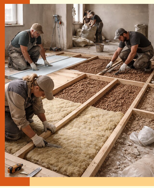 Утепление перекрытий жилых и промышленных зданий в Малгобеке