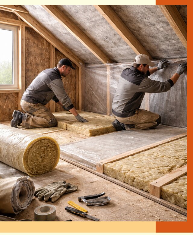 Утепление чердака в Малгобеке от 7739 руб/м² — теплоизоляция и комплексное утепление под ключ | ТепломастерМлг