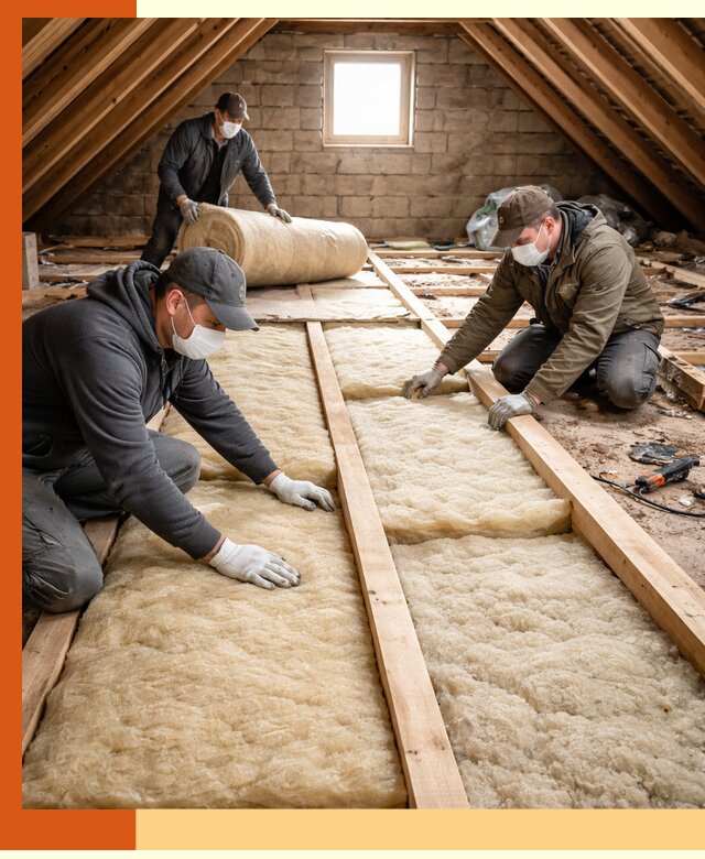 Утепление чердака в Малгобеке — профессиональная теплоизоляция кровли