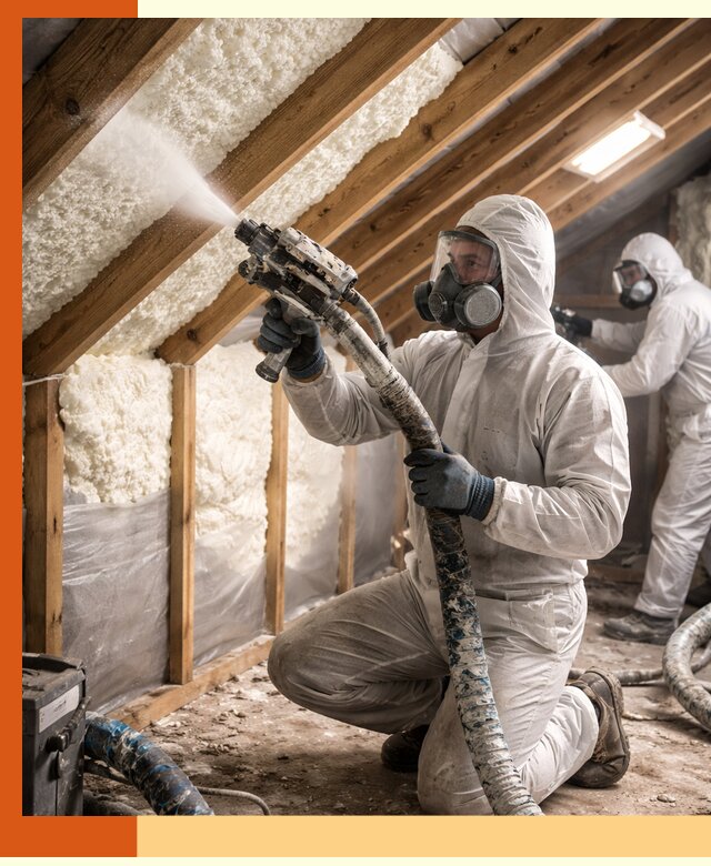 Утепление чердака пенополиуретаном (ППУ) в Малгобеке