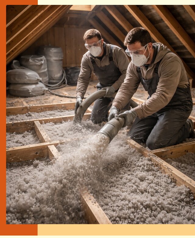 Утепление чердака эковатой в Малгобеке — быстро и надёжно