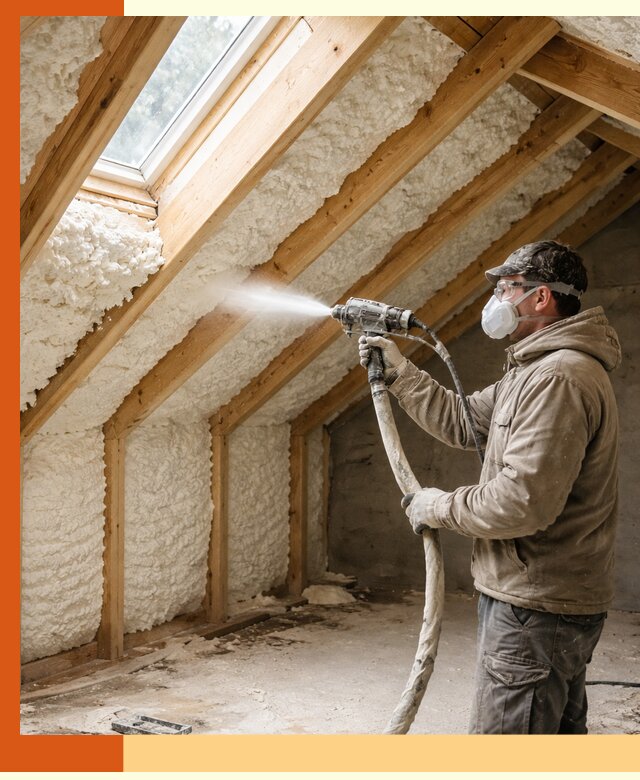 Утепление мансарды ППУ в Малгобеке быстро и надежно