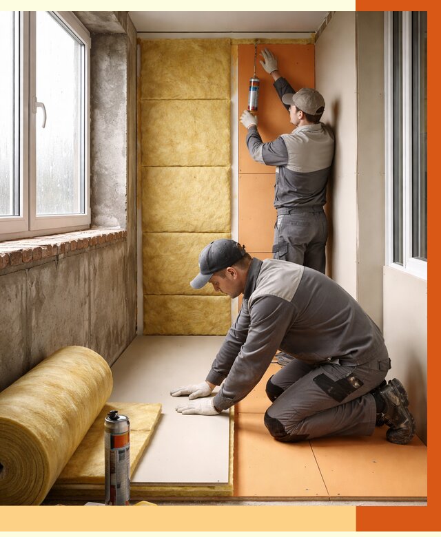 Утепление лоджии под ключ в Малгобеке от 6707 руб/м2 — комплексное решение | ТепломастерМлг