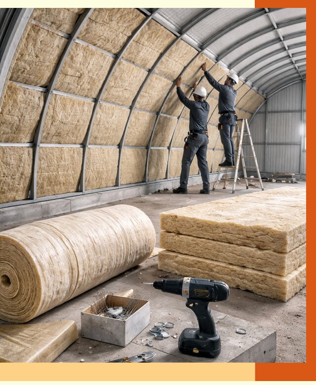 Утепление арочного ангара в Малгобеке от 3302 руб./м2 под ключ | ТепломастерМлг