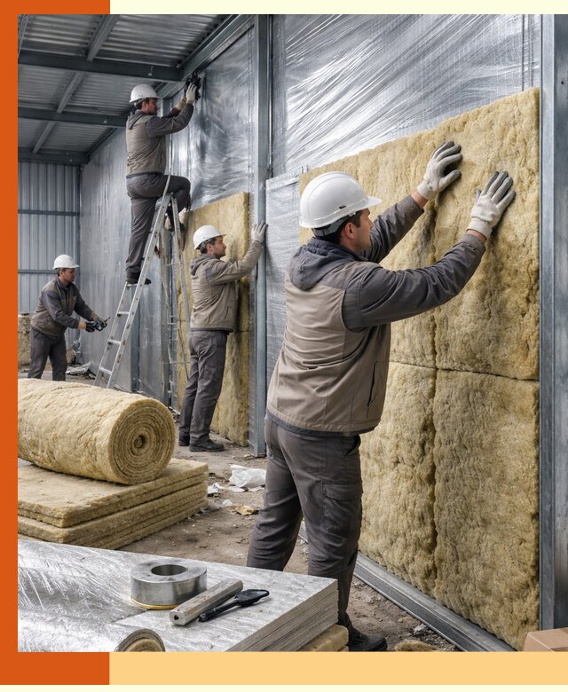 Утепление металлического склада в Малгобеке: теплоизоляция и герметизация