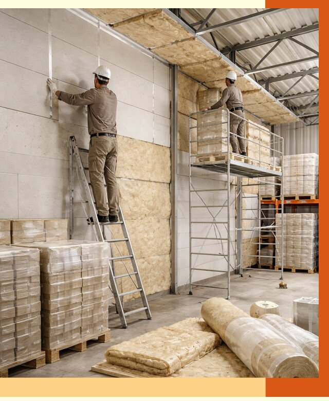 Утепление склада готовой продукции в Малгобеке от 2012 руб./м2 — комплексно | ТепломастерМлг