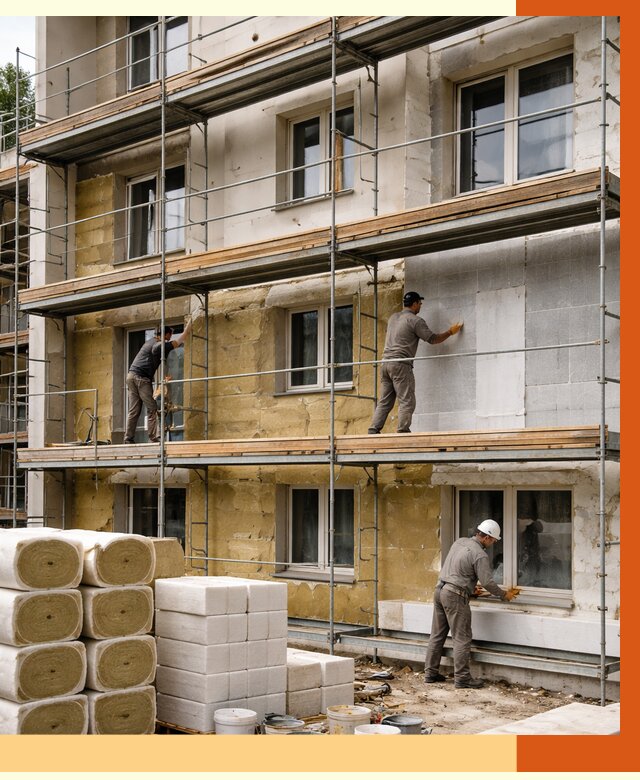 Утепление гостиницы в Малгобеке от 7429 руб./м2 — комплексно, ППУ, под ключ | ТепломастерМлг