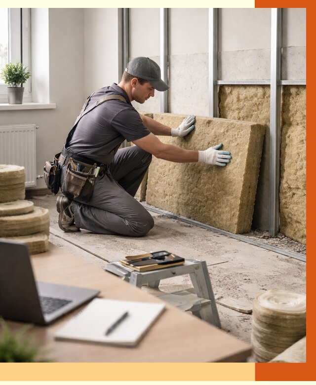 Утепление офиса в Малгобеке от 4643 руб/м2 — комплексное утепление офиса под ключ | ТепломастерМлг