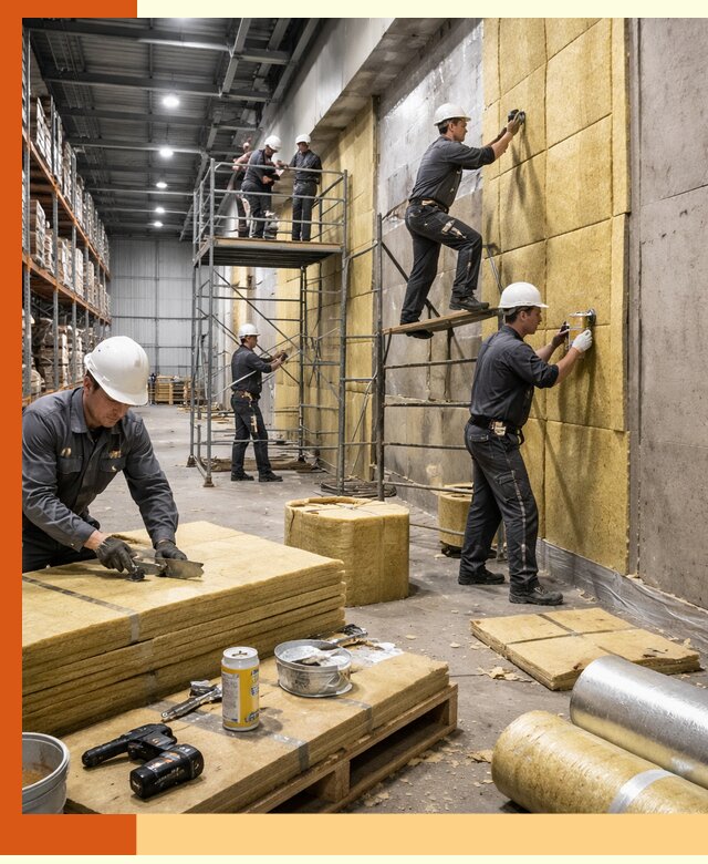 Утепление логистического центра в Малгобеке качественно и экономично