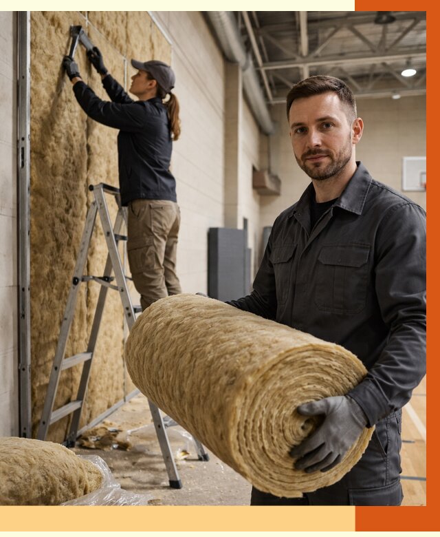 Утепление спортзала в Малгобеке от 7739 руб/м2 — комплексное утепление под ключ | ТепломастерМлг