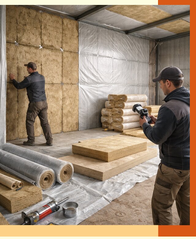 Утепление теплого склада в Малгобеке под ключ от 11866 руб/м² | ТепломастерМлг