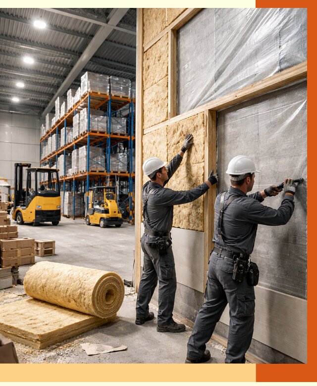 Утепление склада с техникой в Малгобеке от 4334 руб./м2 — комплексно под ключ | ТепломастерМлг