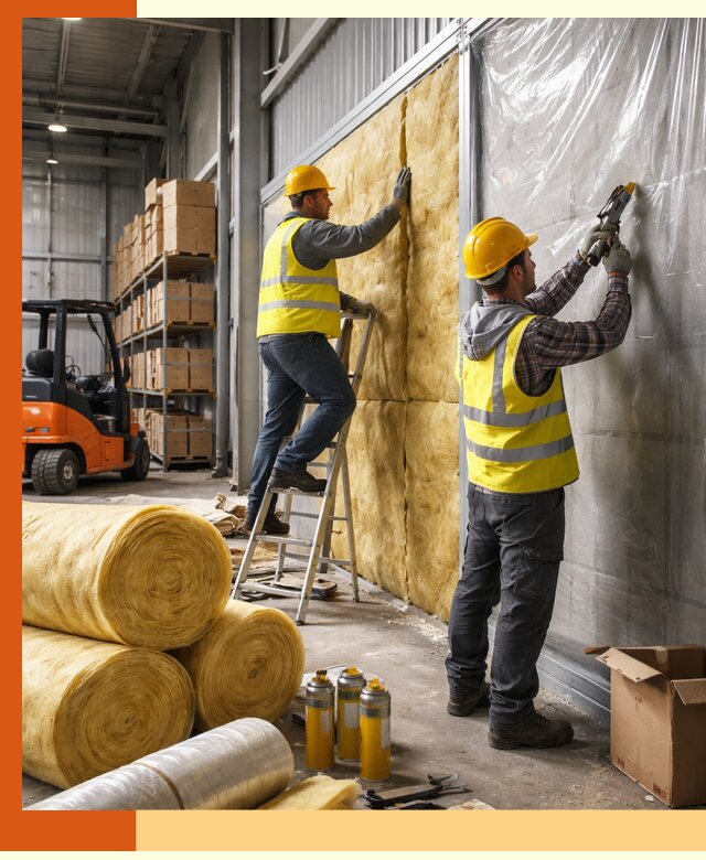 Утепление склада с техникой в Малгобеке под ключ