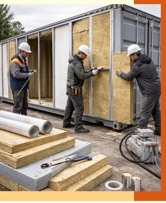 Утепление морского контейнера в Малгобеке от 3869 руб. под ключ | ТепломастерМлг