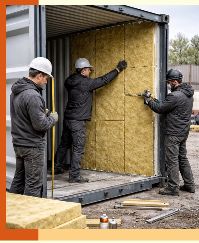 Утепление морского контейнера в Малгобеке: надежная теплоизоляция и защита