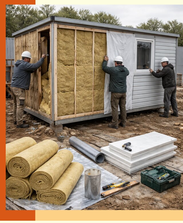 Утепление строительной бытовки под ключ в Малгобеке для любых условий