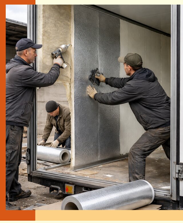 Утепление холодильного кузова в Малгобеке — монтаж и теплоизоляция