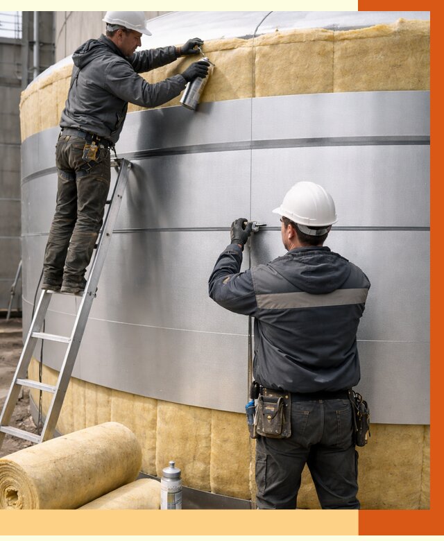 Утепление цистерны в Малгобеке пенополиуретаном от 14961 руб. под ключ | ТепломастерМлг