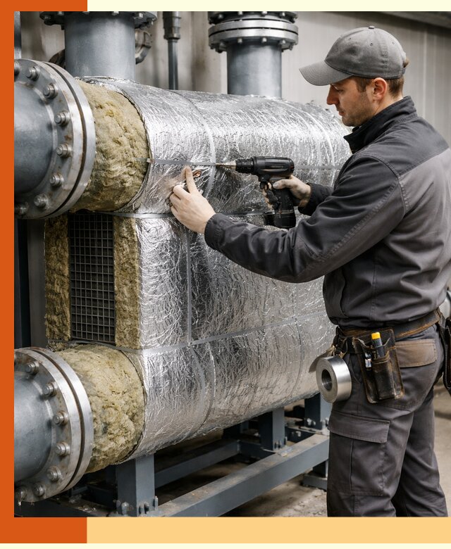 Утепление теплообменника в Малгобеке — профессиональная теплоизоляция оборудования