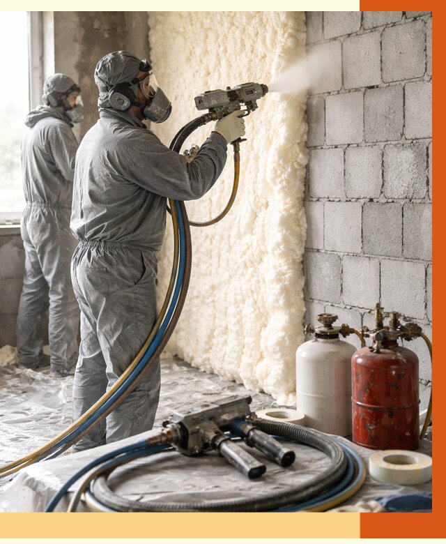 Утепление блочной стены ППУ в Малгобеке от 4385 руб./м² — ТепломастерМлг