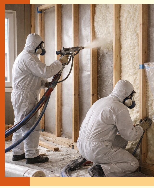 Утепление каркасной стены ППУ в Малгобеке для домов и коттеджей