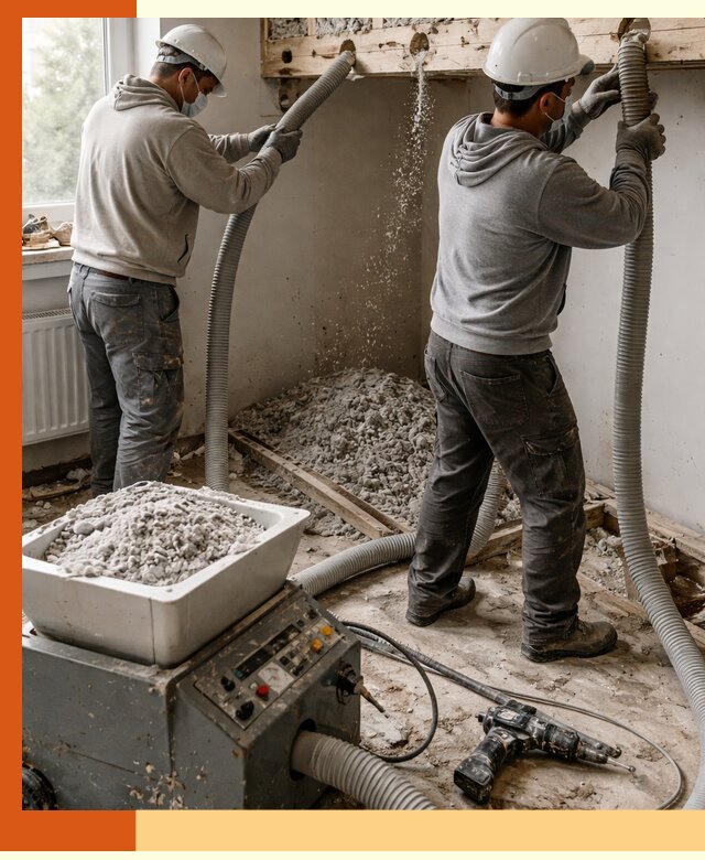 Заполнение пустот перекрытий пеной и наполнителями в Малгобеке